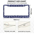 thumbnail image 4 of GZHJMY Mexican Talavera License Plate Frames 2PCS Car License Plate Holder with Screw Parts Cover Set Automotive Car Accessories Decor for Universal US Vehicles, 4 of 7