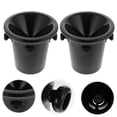 thumbnail image 3 of 2 escupideras redondas de doble asa para vino, de plástico, para cata de vino, cubo de hielo, accesorios (negro), 3 of 6