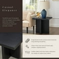 thumbnail image 4 of Roundhill Furniture Mchome Square End Table, Nightstand, Black Finish, 4 of 9