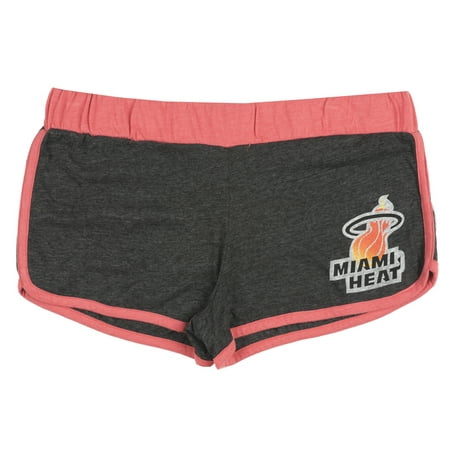 Hardwood Classics Vintage Tee - Miami Heat Track Shorts Womens Charcoal NBA Hardwood Classics