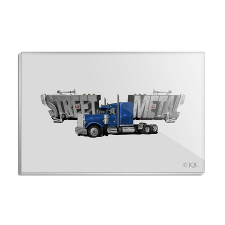 

Street Metal Semi Tractor Trailer Truck Cab Rectangle Acrylic Fridge Refrigerator Magnet