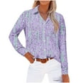 thumbnail image 4 of Karight Womens Button Down Shirt Long Sleeve Blouse, 4 of 5