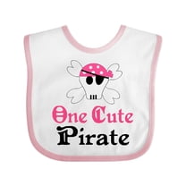 Inktastic Girls Cute Pirate Girls Baby Bib