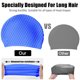 thumbnail image 3 of Gorro de natación de silicona con forma de burbuja para reducir la resistencia, gorro de natación reutilizable para mujeres y hombres, mantiene el peinado sin cambios, 2 uds., 3 of 5