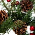 thumbnail image 2 of KSA Pre-Lit Red Berry and Pinecone Artificial Christmas Wreath, 18-Inch, Warm White Lights, 2 of 3