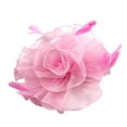 thumbnail image 3 of Ladies Hats for Tea Party, Comdrip Hat for Women Wedding Flower Cocktail Mesh Feathers Hair Clip Tea Party Headband Womens Fascinator Pink One Size, 3 of 4