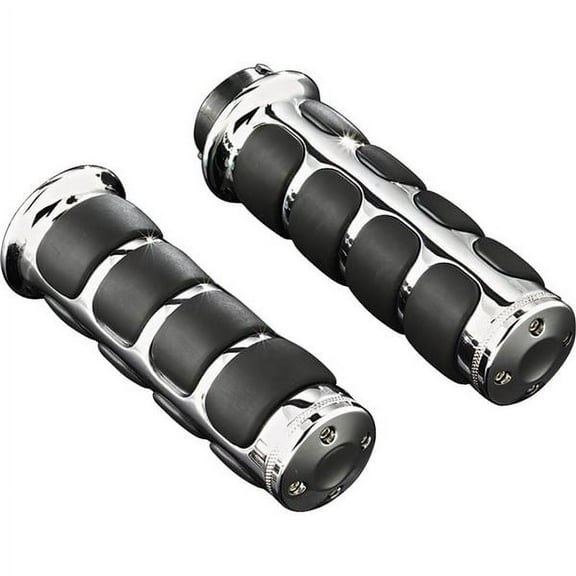 Kuryakyn 1" Universal ISO Handlebar Grips Chrome Fits 00-15 Honda VT750RS Shadow