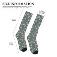 thumbnail image 4 of Rateoe Hedgehogs and Flowers Compression Socks for Women and Men 20-30mmHg-Circulation Support Socks Knee High Nurse Pregnant Running Medical and Travel Athletic, 4 of 7