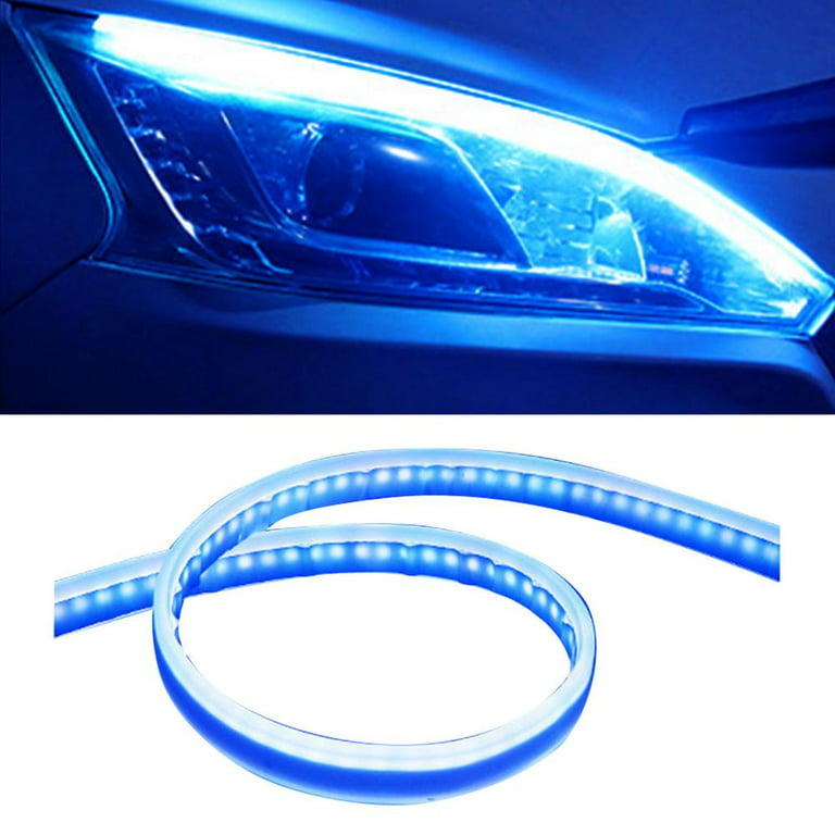 arbejder stole momentum LED Car Daytime Running Lights - 2Pcs Car DRL Light Strips | 45cm/17.72in  Flowing Car Brake Lights | 10-12V LED DRL Strip High Rear Additional Stop  Light Auto Turn Signal Running Tail