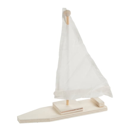 DIY Wood Sailboat Kits, Craft Kits, Toy, DYO - Wood, 12 Pieces, Natural
