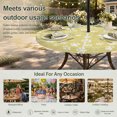 thumbnail image 6 of Round Outdoor Tablecloth with Umbrella Hole and Zipper, Lemon Yellow Dog Paw Tablecloth with Elastic Waterproof, Modern Geometric Abstract Aesthetics Patio Table Covers for 36" - 44" Pool Tables, 6 of 9