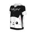 thumbnail image 2 of Balery Cat Meow Baseball Jersey for Men Casual Button Down Shirts Short Sleeve Active Team Sports Uniform-Small, 2 of 9