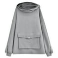 thumbnail image 5 of Baby Boy Crewneck Sweatshirt Kids Baby Girls Boys Hoodie Pullover Sweatshirt with Pocket Clothes Baby Sweatshirt Pullover Gray L, 5 of 5