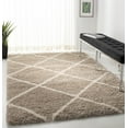 thumbnail image 2 of SAFAVIEH Hudson Amias Plush Geometric Shag Area Rug, Beige/Ivory, 11' x 11' Square, 2 of 8