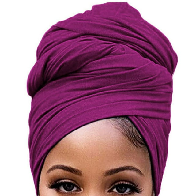 tredstone Turban Nœud Style Simple Hijab Bonnet Polyvalent Foulard Extensible Respirant Bonnet Anti-Perte Accessoires pour Femmes Amarante
