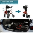 ELENKER AllTerrain 2 in 1 Folding Rollator Walker & Transport