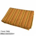thumbnail image 5 of Abstract Floor Pillow Lounger Cover, Vertical Colorful Straight Lines Geometric Vibrant Stripes Design, Nap Mat Printed Fabric Case for 5 Pillows, 88" x 27", Orange Marigold Burgundy, by Ambesonne, 5 of 5
