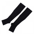 thumbnail image 3 of CNKOO New Women Zipper Compression Socks Zip Leg Support Knee Sox Open Toe Sock S/M/XL YRD, 3 of 11