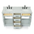 thumbnail image 5 of Ariel Hepburn 61 In. Double Oval Sink Vanity With 1.5 In. Carrara White Countertop In Grey, 5 of 10