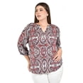 thumbnail image 1 of Blusa con estampado bohemio Roman Fashion /Tallas Extras, 123 (Rojo) rojo 40, 1 of 5