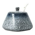 thumbnail image 1 of Sugar Bowl with Lid and Spoon, 430ml Ceramic Sugar Bowl, Japanese Salt Jar Container, 1 of 6