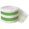 30' Crepe Paper Lime Green Striped Streamers