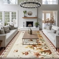 thumbnail image 3 of Vintage Floral Area Rugs 6'x9', Washable Small Throw Rugs for Kitchen Dining room, Elegant Pastoral Flowers Retro Art Indoor Outdoor Rug Non-Slip Low Pile Carpet Runner Reversible Floor Mats, 3 of 8