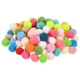thumbnail image 1 of Uxcell Paquete de 100 Pom Poms para Manualidades, 1" (25mm) Serie de Colores Mixtos de Poliéster Suaves y Esponjosos, 1 of 7