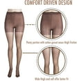 thumbnail image 5 of Lissele Women's Plus Size Full Support Sheer Pantyhose Pack of 2 Suntan, 4x, 5 of 6