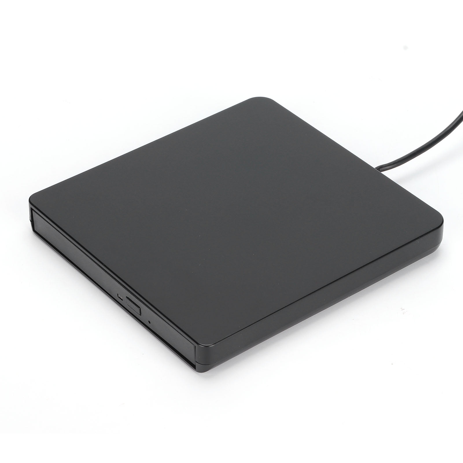 External DVD Drive, USB DVD Drive Unique Round Silica Gel Design No External Drive and Power Supply Required Eject Button Design  for Office for Home Black