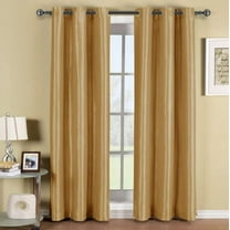 Sheetsnthings Blackout Curtain 42 x 96 Inch, Gold Single Panel/Thermal Insulated Room Darkening Bedroom Curtain