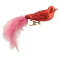 thumbnail image 4 of Northlight Glitter Winged Bird Clip On Glass Christmas Ornament - 5.5" - Orange Red and Pink, 4 of 6
