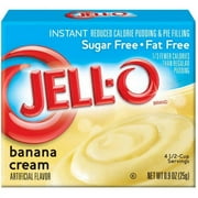 Jell-O Sugar Free Banana Cream Pudding, 0.9 OZ (Pack of 24)