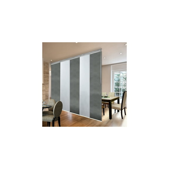 Modern Metal Room Divider Panel Track SystemDecorative ScreenAdjustable Width 58-110 InchWall Decor