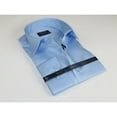 thumbnail image 6 of Men 100% Sateen Cotton Shirt Manschett Quesste Turkey Slim Fit 4010-11 SKy Blue, 6 of 6