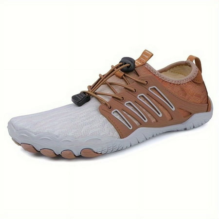 

FDGHYTBF Men‘s Breathable Barefoot Sneakers - Quick-Dry Anti-Slip Sole - Ideal for Trail Running Water Activities & Gym