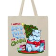 thumbnail image 4 of Inktastic I Wanna Hippopotamus for Christmas Cute Hippo Tote Bag, 4 of 5