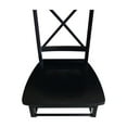thumbnail image 2 of International Concepts Simply Linen X-Back Dining Chair in Black (Set of Two), 2 of 6
