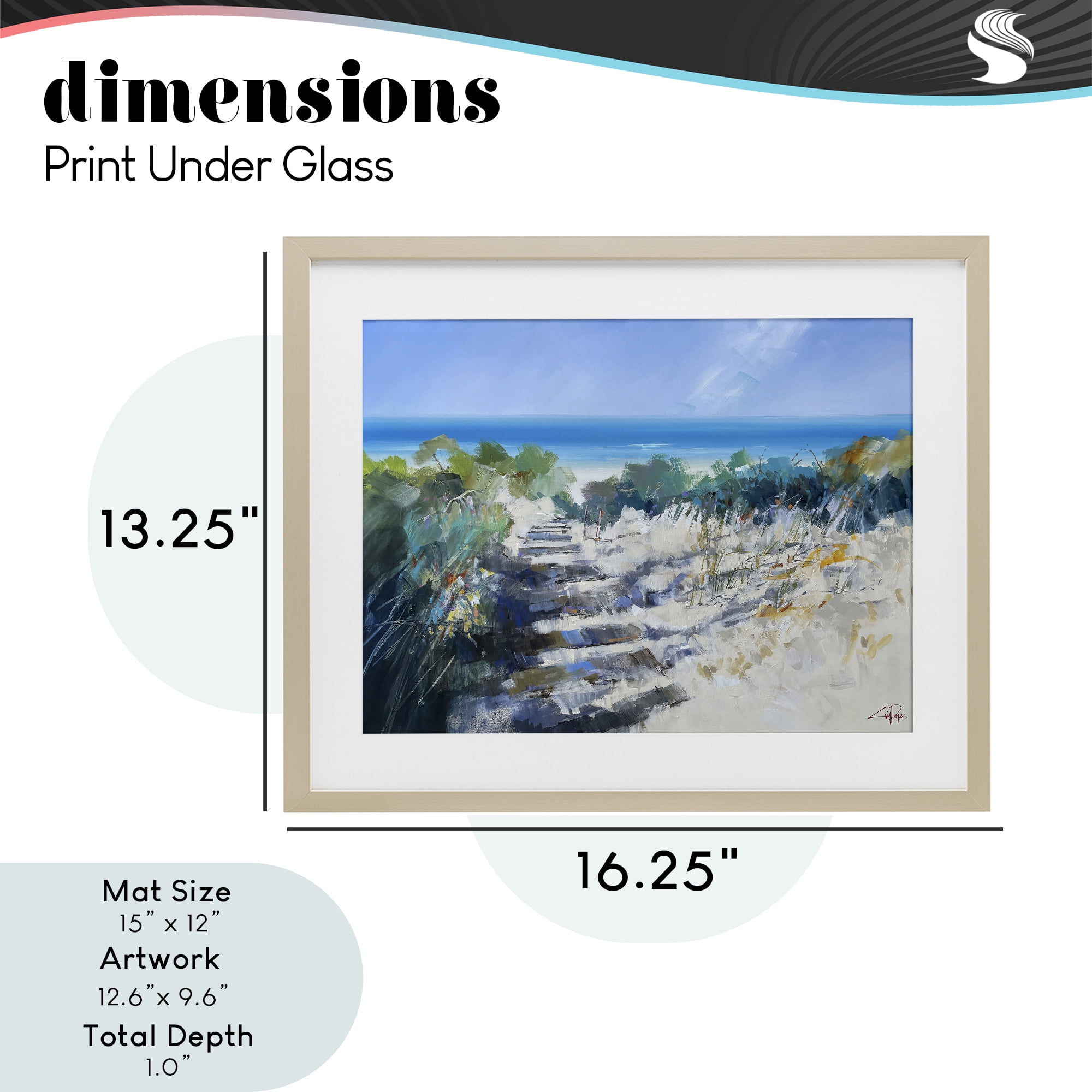 Stupell Industries Beach Steps in Robe Birch Framed Print Under Glass, design by Craig Trewin Penny