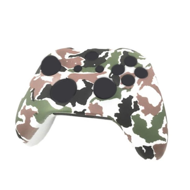 Reemplazo para XBox One X One S Controlador Protectores de silicona Estuche protector de piel Funda de camuflaje + 8pcs Grips Caps Set Scienceny PJ8044-04
