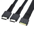 thumbnail image 3 of Cable de Alta Velocidad de Servidor Slim Sas SFF-8654 8I una Oculink SFF-8611 4I X 2 para Tarjeta Vertical PCI-Express de Servidor, 3 of 7