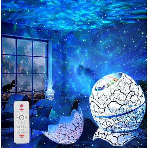 Star shaped projector with white noise night light