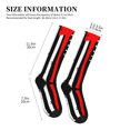 thumbnail image 2 of Lsque Firefighters USA Flag Pattern Sport Compression Socks for Men & Women 15-20 mmHg Knee High Nurse Pregnant Running Medical and Travel Athletic, 2 of 6