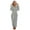 A01-Gray, variant on yoeyez Adult Onesie Pajamas for Women Furry Fleece PJs Flannel One Piece Jumpsuit Solid Color Half Zip Hooded Sleepwear Loungewear