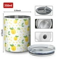 thumbnail image 4 of 12oz Coffee Tumblers Small Yellow Lemon Fruits GreenLeaves Pattern Stainless Steel Vacuum Insulated Travel Tumbler Coffee Cups Mug with Lid and Straw with Cleaning Brush for Cold & Hot Drinks, 4 of 5