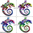 thumbnail image 4 of AZ.MIFENO 4Pcs Metal Gecko Wall Decor, 7.8 Inch Lizard Wall Art Fence Decorations for Garden Yard, Hanging Decoration for Living Room Patio Balcony, 4 of 8