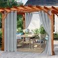 thumbnail image 2 of Rosnek Outdoor Sheer Voile Curtains, Waterproof Patio Grommet Tulle Curtain Panels, 1/2/4 Panels, 2 of 11