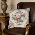 thumbnail image 2 of HuiXinOu Flower Printed Pillow Case with Hidden Zipper, Decorative Cushion Cover for Living Room Bedroom Office, Soft Home Decor, 2 of 6