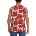 thumbnail image 4 of Fotbe Men's Rose Flowers Print Men's Sleeveless Muscle Tank Tops Casual T-Shirts for Gym Workout Beach-Medium, 4 of 8