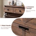 thumbnail image 4 of Vabches Armoire de Rangement pour Chaussures avec 2 Tiroirs Basculants et 2 Tiroirs, Armoire à Chaussures Mince Style Ferme pour Entrée, Brun Rustique, 4 of 10